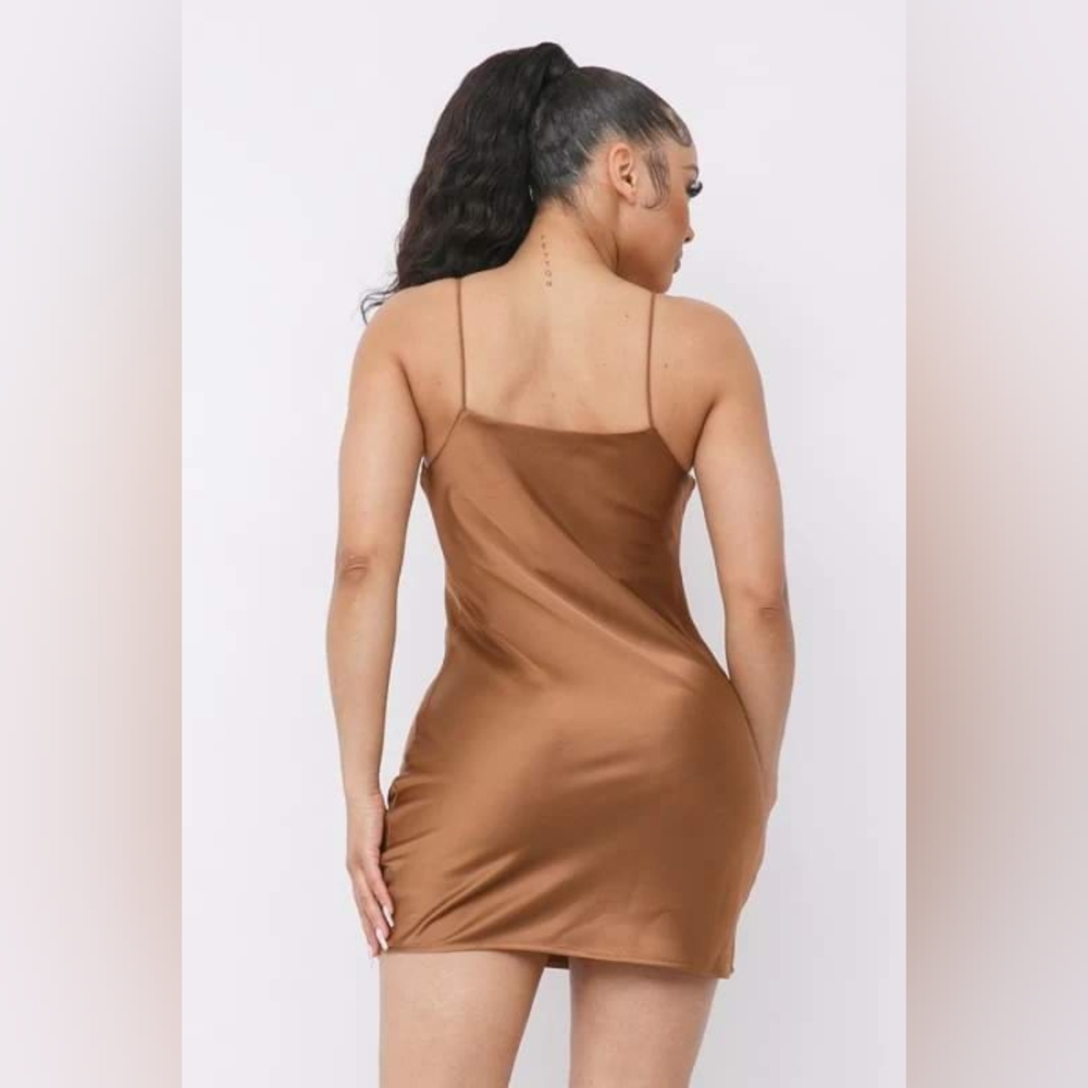 Satin Bodycon Dress Coco
